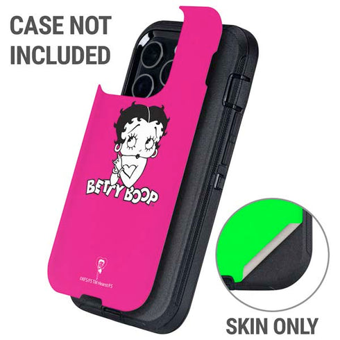Betty Boop Pink Background Otterbox Defender iPhone Skin