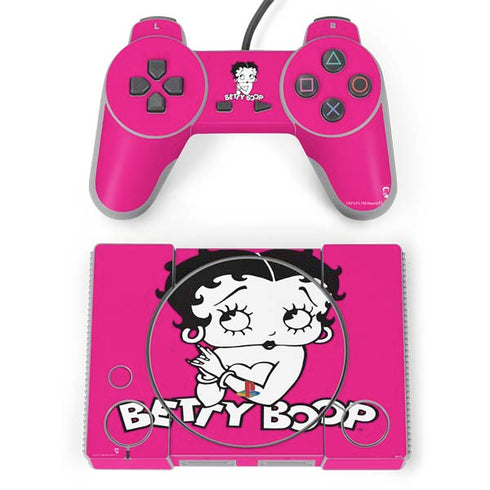 Betty Boop Pink Background PlayStation Classic Bundle Skin