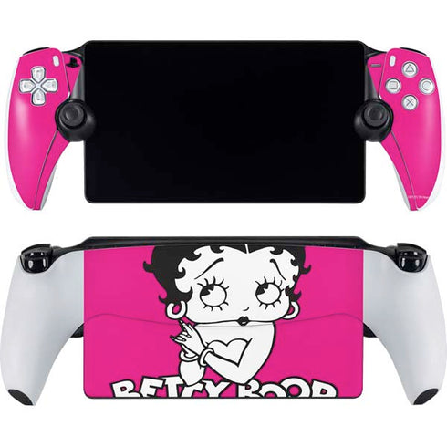 Betty Boop Pink Background PlayStation Portal Remote Player Skin