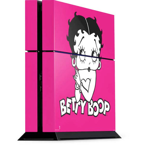 Betty Boop Pink Background PS4 Console Skin
