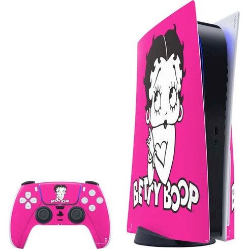 Betty Boop Pink Background PS5 Bundle Skin
