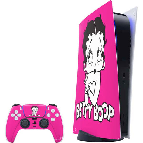 Betty Boop Pink Background PS5 Digital Edition Bundle Skin