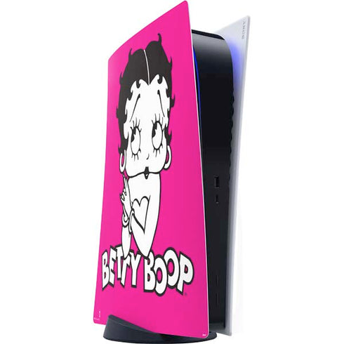 Betty Boop Pink Background PS5 Digital Edition Console Skin