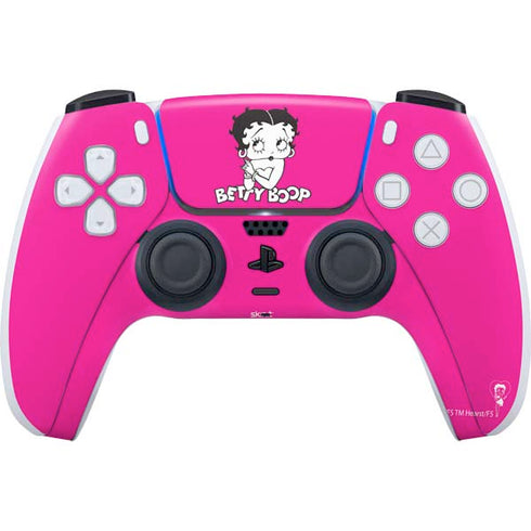 Betty Boop Pink Background PS5 Controller Skin