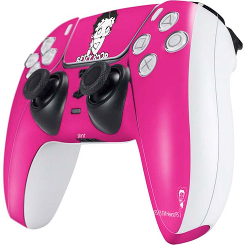 Betty Boop Pink Background PS5 Controller Skin