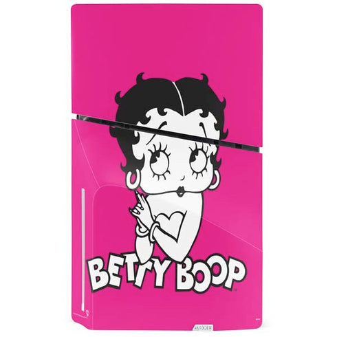 Betty Boop Pink Background PS5 Slim Disk Bundle Skin