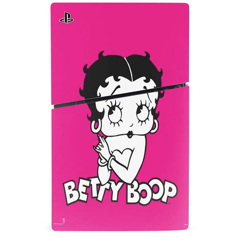 Betty Boop Pink Background PS5 Slim Digital Edition Bundle Skin