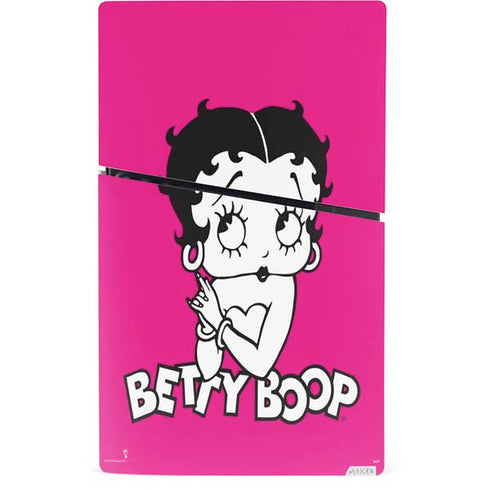Betty Boop Pink Background PS5 Slim Digital Edition Bundle Skin