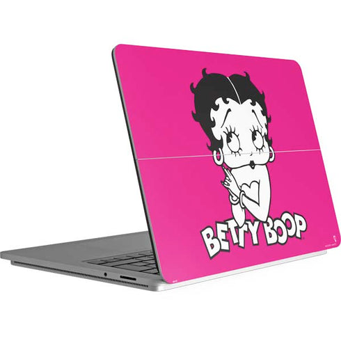 Betty Boop Pink Background Surface Laptop Studio Skin