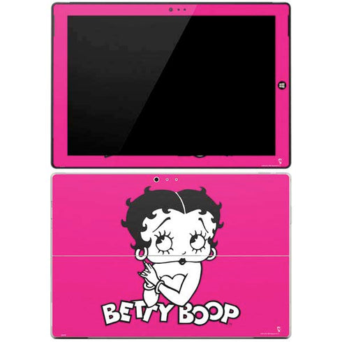 Betty Boop Pink Background Surface Pro 3 Skin