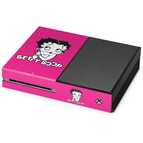 Betty Boop Pink Background Xbox One Console Skin