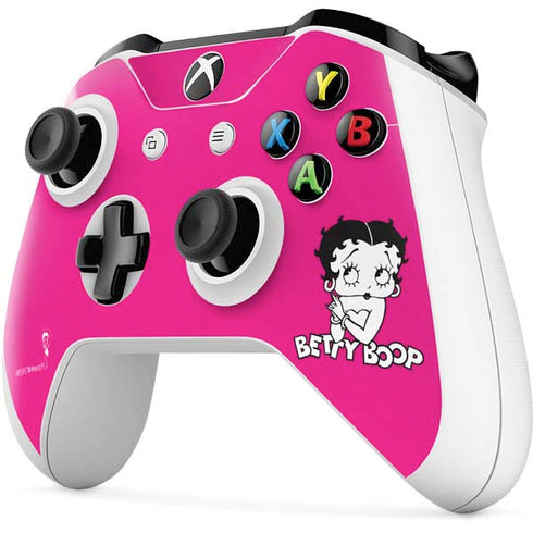 Betty Boop Pink Background Xbox One S Controller Skin
