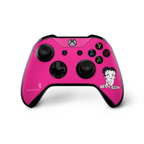Betty Boop Pink Background Xbox One X Controller Skin