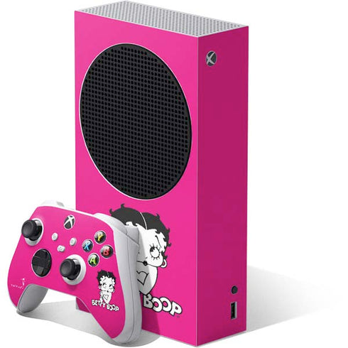 Betty Boop Pink Background Xbox Series S Skins
