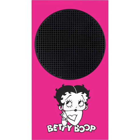 Betty Boop Pink Background Xbox Series S Console Skin