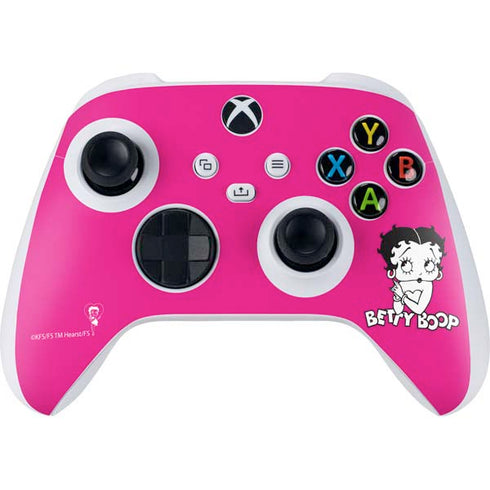 Betty Boop Pink Background Xbox Series S Controller Skin