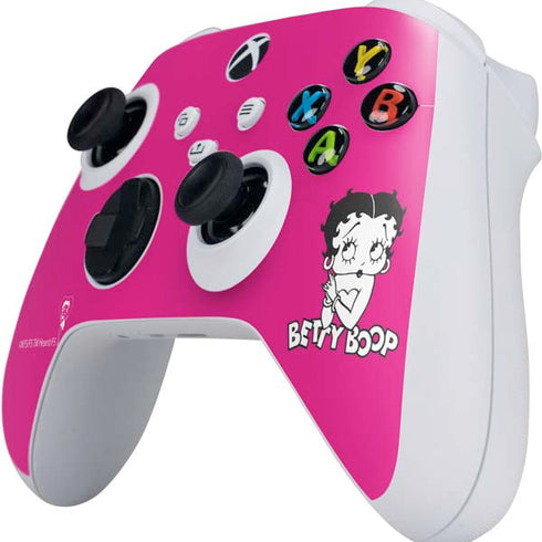 Betty Boop Pink Background Xbox Series S Controller Skin