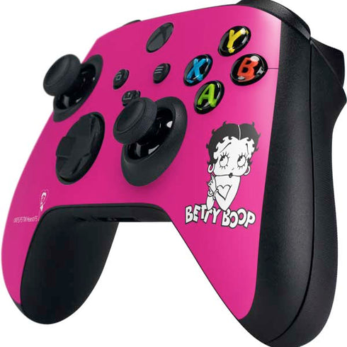 Betty Boop Pink Background Xbox Series X Controller Skin
