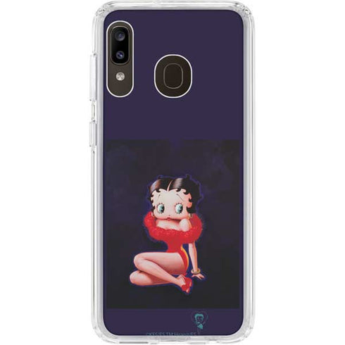 Betty Boop Red Dress Galaxy A20 Clear Case