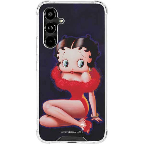 Betty Boop Red Dress Galaxy A54 5G Clear Case