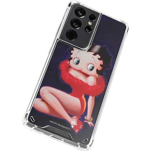 Betty Boop Red Dress Galaxy S21 Ultra 5G Clear Case