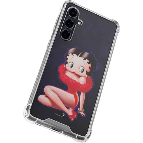 Betty Boop Red Dress Galaxy S23 FE Clear Case