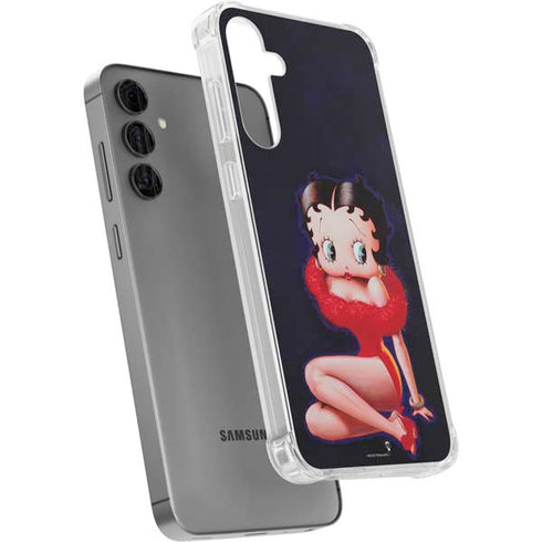 Betty Boop Red Dress Galaxy S24 Plus Clear Case
