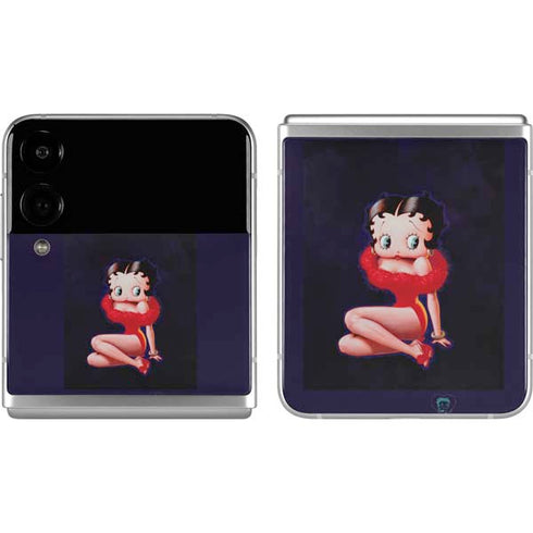 Betty Boop Red Dress Galaxy Z Flip4 5G Skin