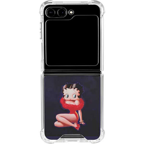 Betty Boop Red Dress Galaxy Z Flip5 5G Clear Case