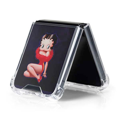 Betty Boop Red Dress Galaxy Z Flip5 5G Clear Case