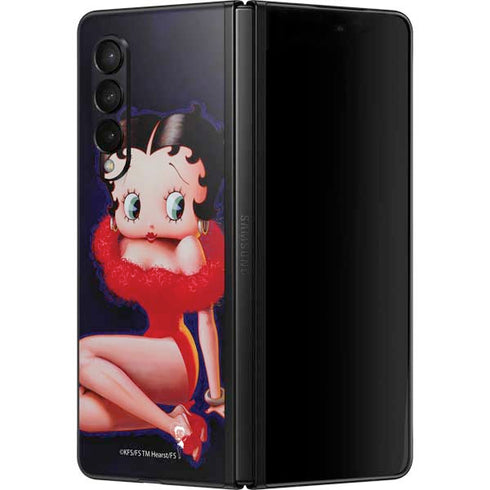 Betty Boop Red Dress Galaxy Z Fold3 5G Skin