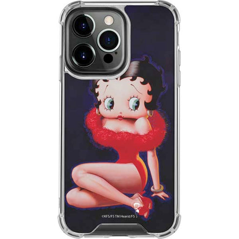 Betty Boop Red Dress iPhone 15 Pro Clear Case