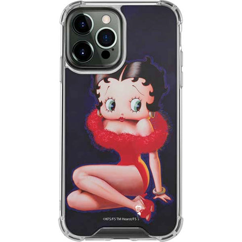 Betty Boop Red Dress iPhone 14 Pro Max Clear Case