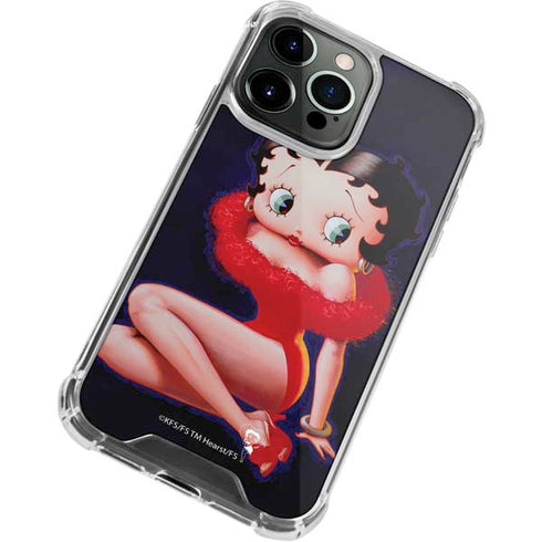 Betty Boop Red Dress iPhone 15 Pro Max Clear Case