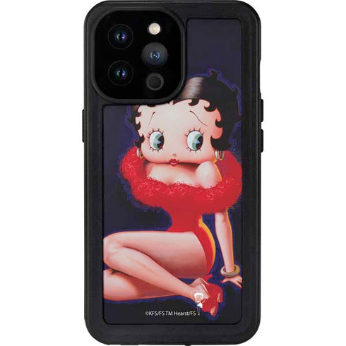 Betty Boop Red Dress iPhone 14 Pro Max Waterproof Case