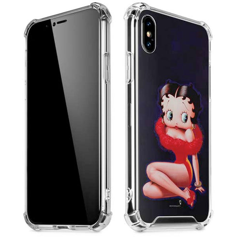Betty Boop Red Dress iPhone XS Max Clear Case