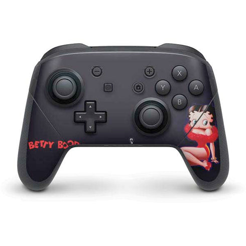 Betty Boop Red Dress Nintendo Switch Pro Controller Skin