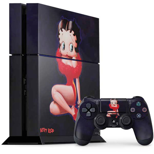 Betty Boop Red Dress PS4 Console and Controller Bundle Skin