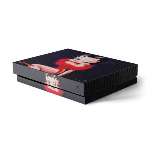 Betty Boop Red Dress Xbox One X Console Skin