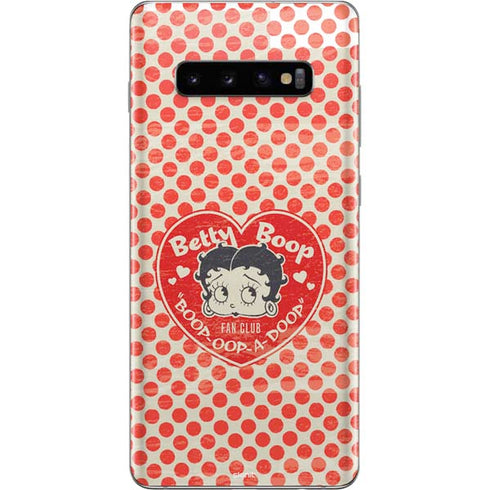 Betty Boop Red Heart Galaxy S10 Plus Skin