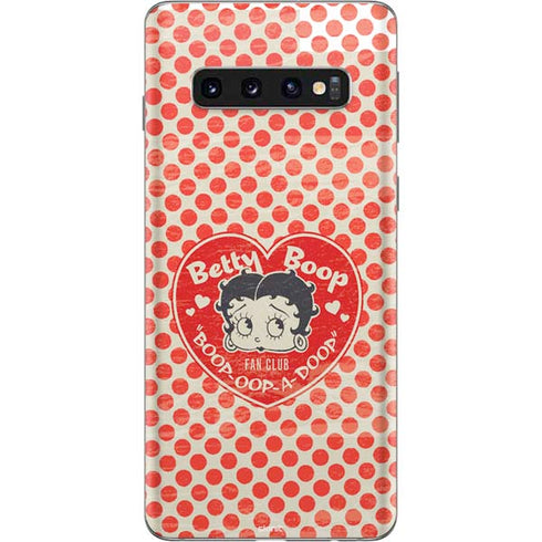 Betty Boop Red Heart Galaxy S10 Skin