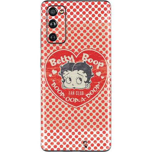 Betty Boop Red Heart Galaxy S20 Fan Edition Skin