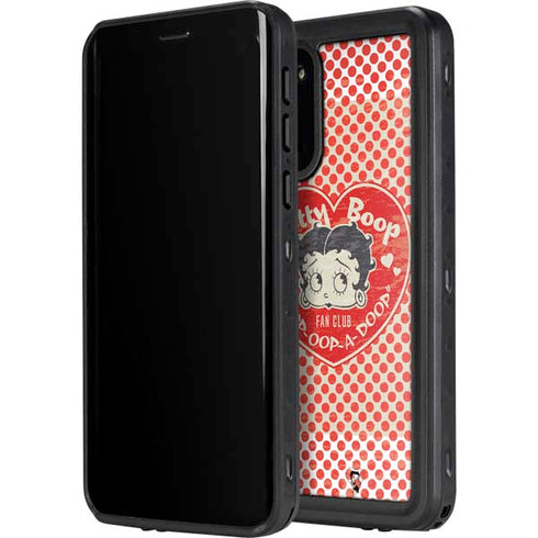Betty Boop Red Heart Galaxy S20 Waterproof Case