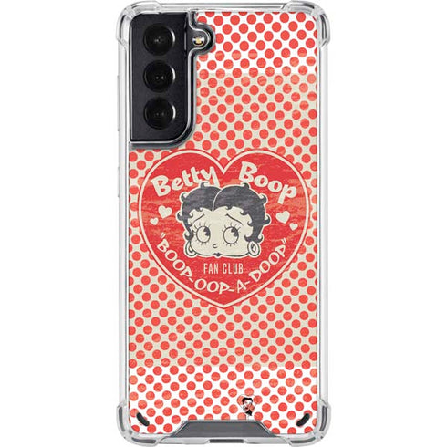 Betty Boop Red Heart Galaxy S21 5G Clear Case