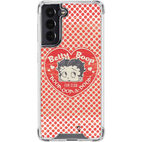 Betty Boop Red Heart Galaxy S22 Clear Case