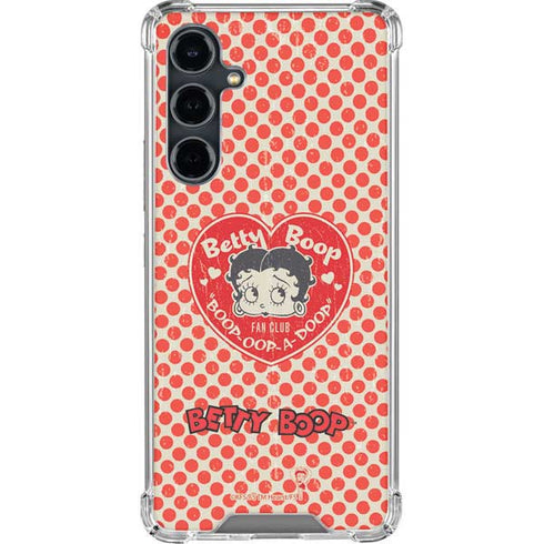 Betty Boop Red Heart Galaxy S23 FE Clear Case