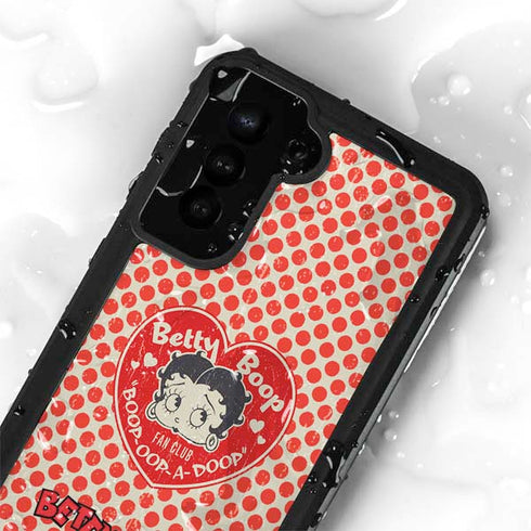 Betty Boop Red Heart Galaxy S23 Plus Waterproof Case