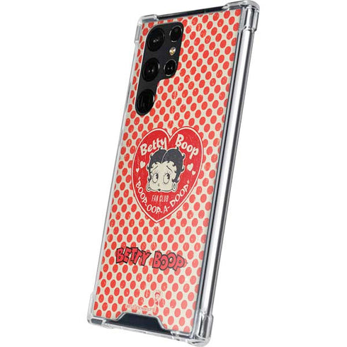 Betty Boop Red Heart Galaxy S24 Ultra Clear Case