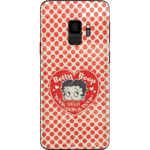 Betty Boop Red Heart Galaxy S9 Skin