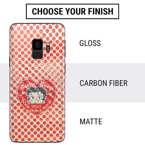 Betty Boop Red Heart Galaxy S9 Skin